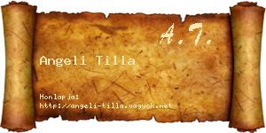 Angeli Tilla névjegykártya